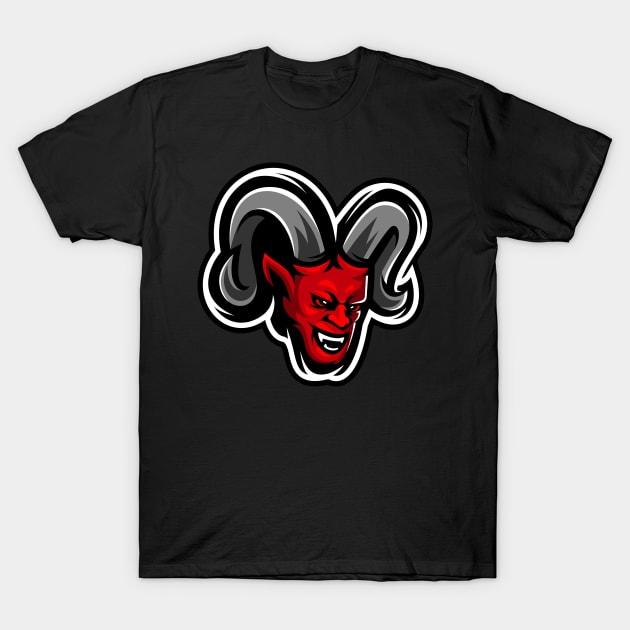 Red devil mascot illustration T-Shirt by Wawadzgnstuff